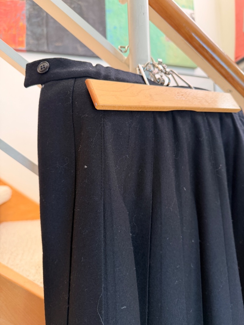Black Pleated Pendleton Skirt - Picture 6 of 8